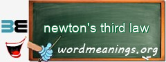 WordMeaning blackboard for newton's third law